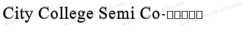 City College Semi Co字体转换